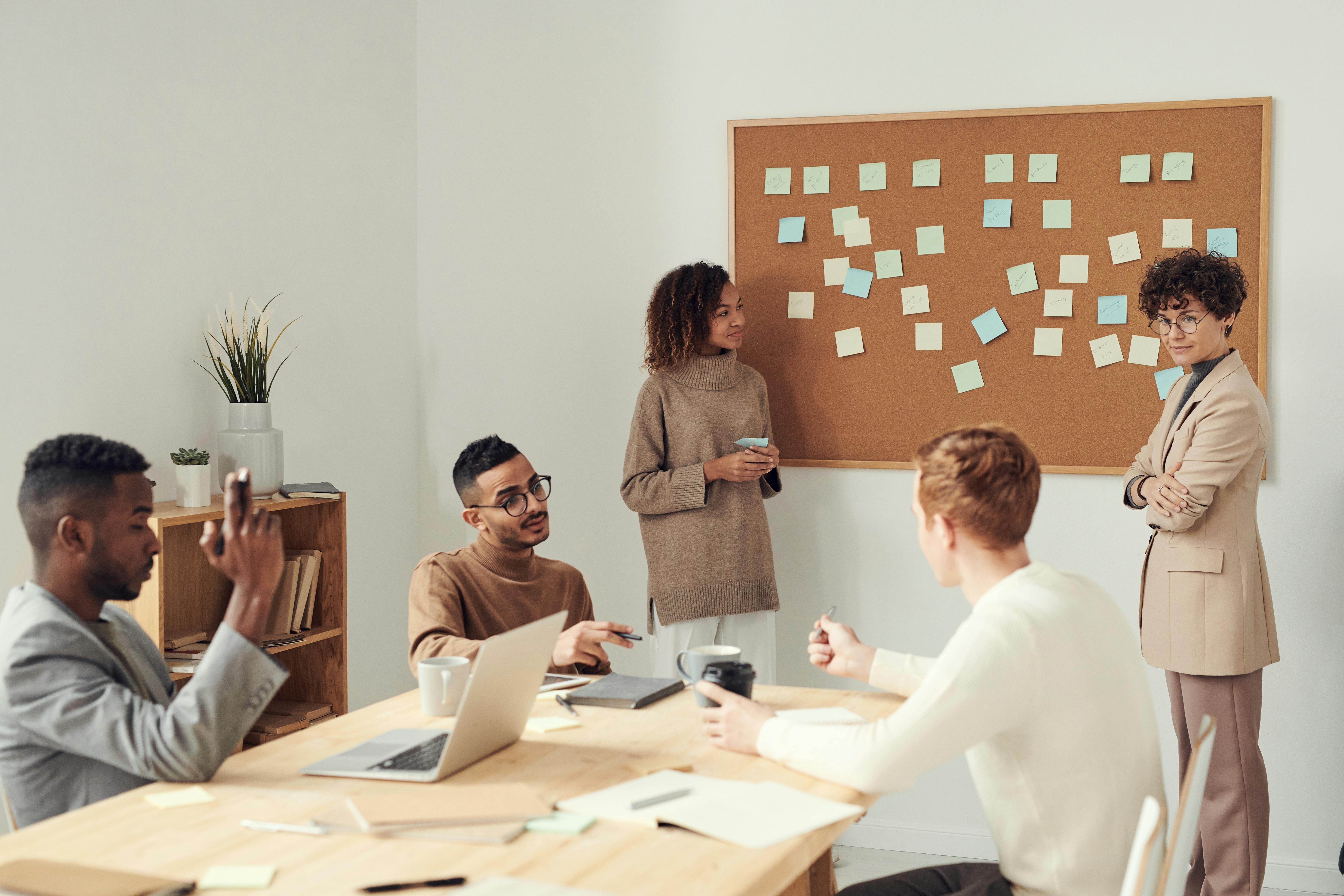 Professionals brainstorming
